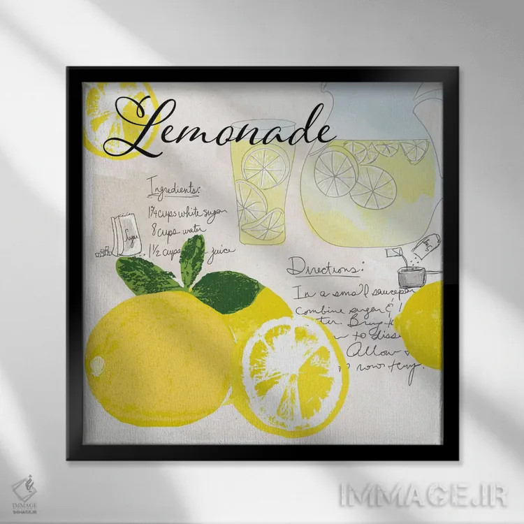 تابلو لیموناد اثر دنیلا سانتیاگو - نمای قابدار مشکی
