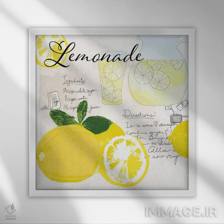 تابلو لیموناد اثر دنیلا سانتیاگو - نمای قابدار سفید