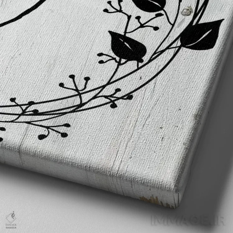 تابلو خانواده اثر دنیلا سانتیاگو - نمای نزدیک بافت بوم