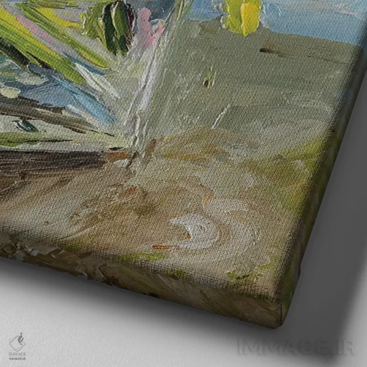 تابلو روز بازتابی اثر دانا سورکینا - نمای نزدیک بافت بوم