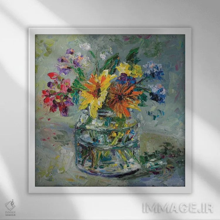 تابلو نمایش باید ادامه داشته باشد اثر دانا سورکینا - نمای قابدار سفید