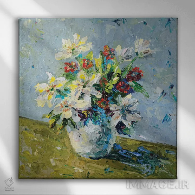 تابلو وقتی ملخها برایت آواز میخوانند اثر دانا سورکینا - نمای روبهرو روی دیوار