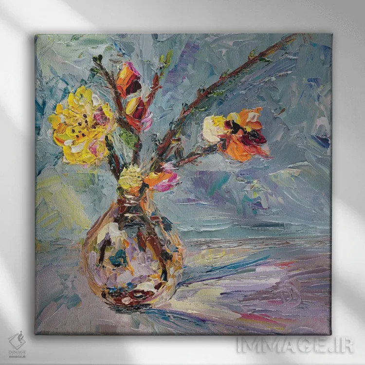 تابلو حس و حال بهاری اثر دانا سورکینا - نمای روبهرو روی دیوار