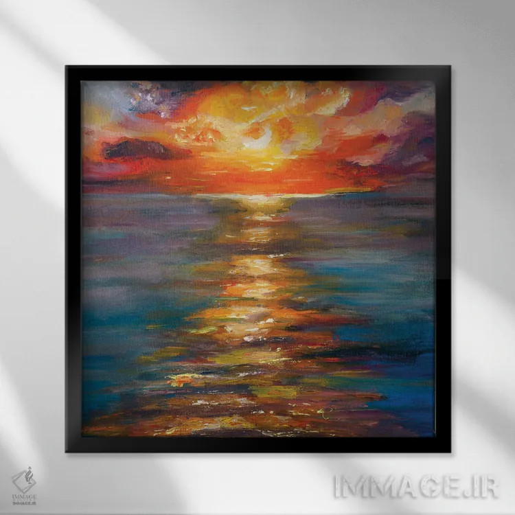 تابلو غروب اثر دانا سورکینا - نمای قابدار مشکی