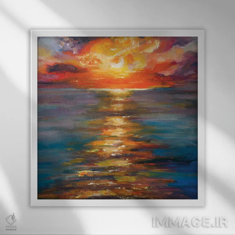 تابلو غروب اثر دانا سورکینا - نمای قابدار سفید