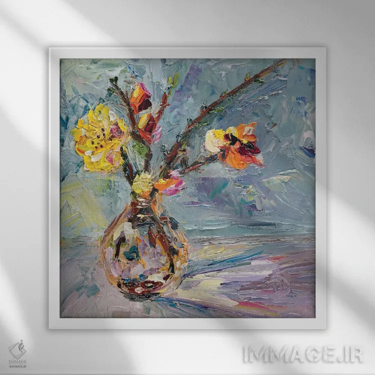 تابلو حس و حال بهاری اثر دانا سورکینا - نمای قابدار سفید