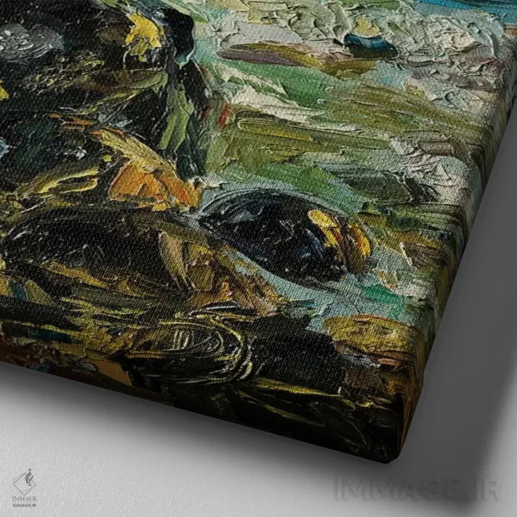 تابلو تحت همه چیز اثر دانا سورکینا - نمای نزدیک بافت بوم