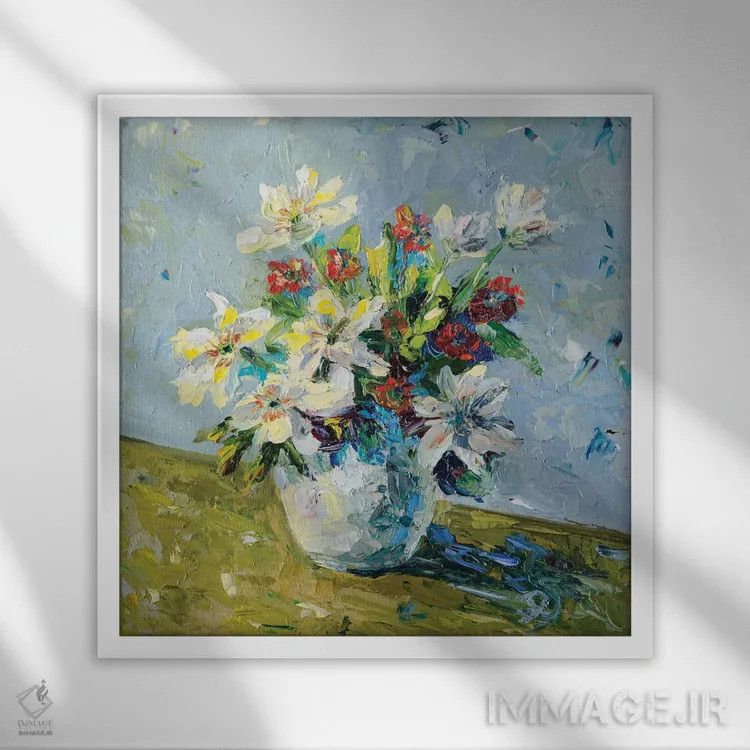 تابلو وقتی ملخها برایت آواز میخوانند اثر دانا سورکینا - نمای قابدار سفید