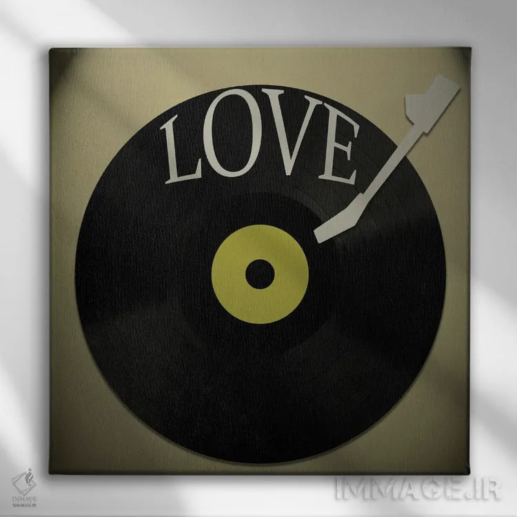 تابلو دوست داشتن موسیقی اثر دن اسپرول - نمای روبهرو روی دیوار