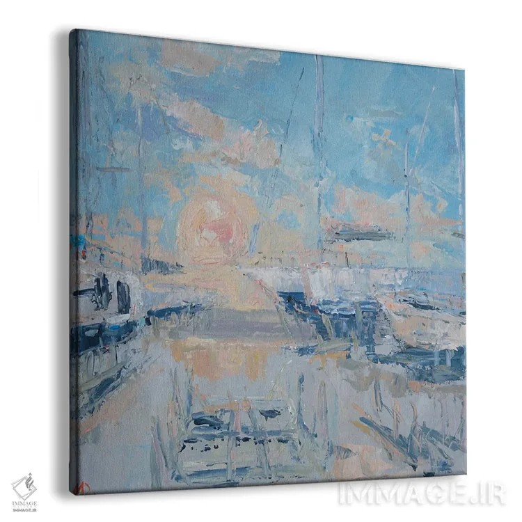 تابلو غروب در مارینا دی سن وینچنزو (ایتالیا) اثر باورا آسهوا - نمای پرسپکتیو محصول