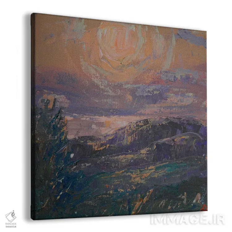 تابلو غروب انقلاب خورشیدی در توسکانی اثر باورا آسهوا - نمای پرسپکتیو محصول