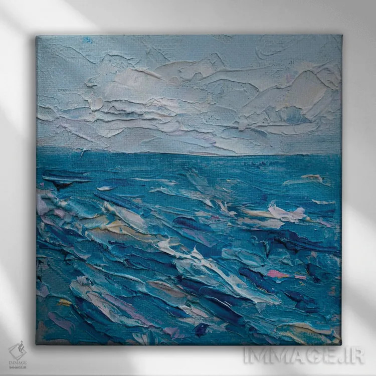 تابلو اقیانوس اطلس شمالی اثر باورا آسهوا - نمای روبهرو روی دیوار