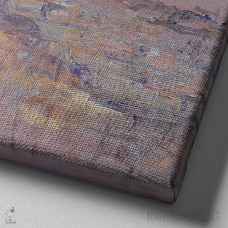 تابلو انقلاب خورشیدی در مارینا دی سن وینچنزو (ایتالیا) اثر باورا آسهوا - نمای نزدیک بافت بوم