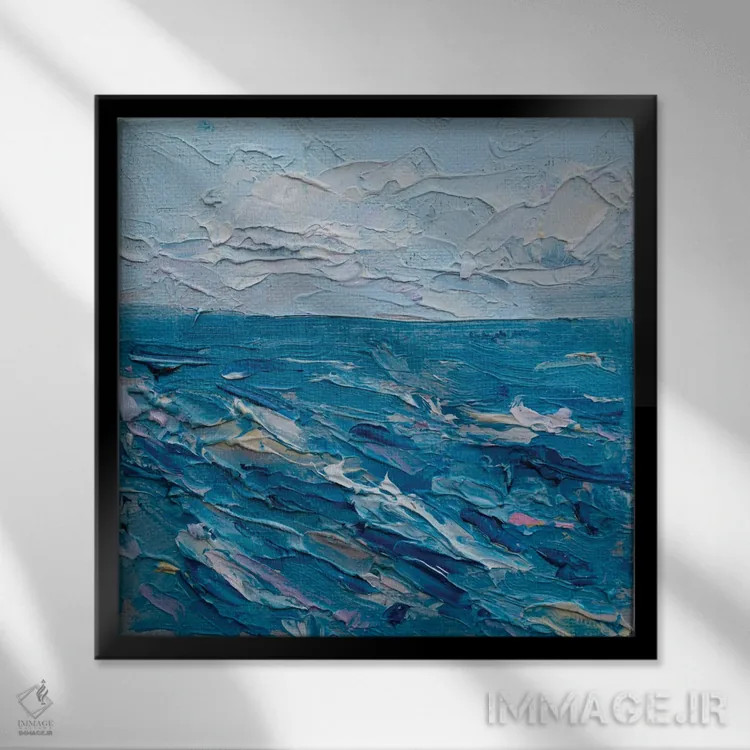 تابلو اقیانوس اطلس شمالی اثر باورا آسهوا - نمای قابدار مشکی