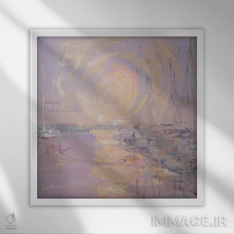 تابلو انقلاب خورشیدی در مارینا دی سن وینچنزو (ایتالیا) اثر باورا آسهوا - نمای قابدار سفید