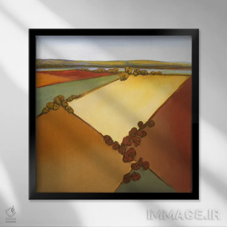 تابلو دشتها یک اثر دان بردشا - نمای قابدار مشکی