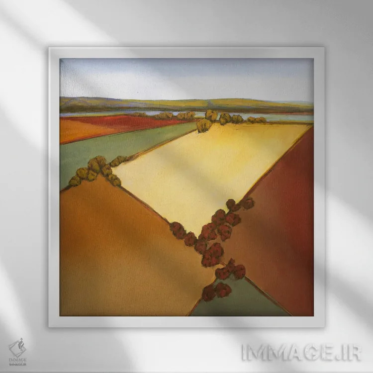 تابلو دشتها یک اثر دان بردشا - نمای قابدار سفید