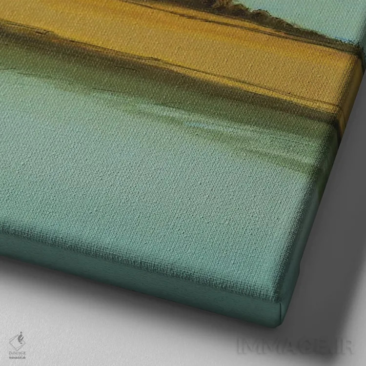 تابلو صبح خنک دو اثر دان بردشا - نمای نزدیک بافت بوم