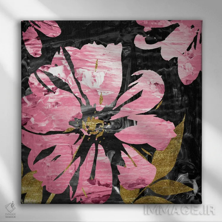 تابلو رز سیاه دو اثر دایان استیمسون - نمای روبهرو روی دیوار