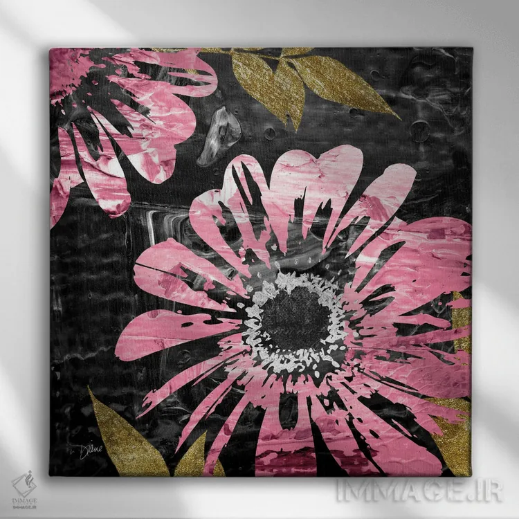 تابلو رز سیاه یک اثر دایان استیمسون - نمای روبهرو روی دیوار