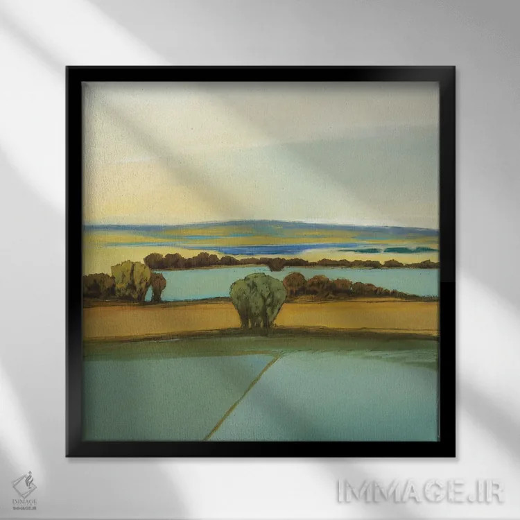 تابلو صبح خنک دو اثر دان بردشا - نمای قابدار مشکی