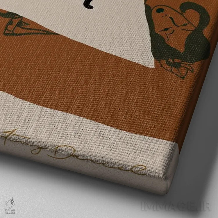 تابلو موی بزرگ اثر دستینی دارسل - نمای نزدیک بافت بوم