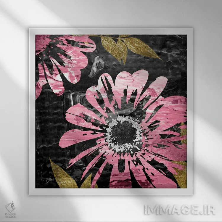 تابلو رز سیاه یک اثر دایان استیمسون - نمای قابدار سفید