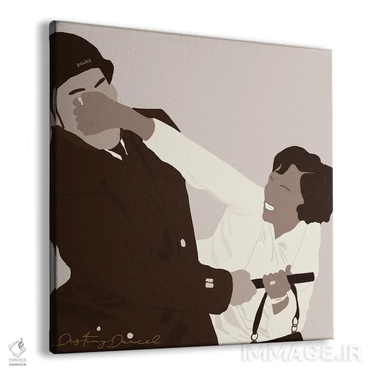 تابلو زن سیاه؛ با وقار، زیبا و جسور اثر دستینی دارسل - نمای پرسپکتیو محصول