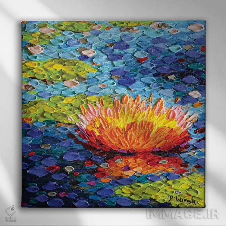 تابلو الهام عشق اثر دنا تولفسون - نمای روبهرو روی دیوار