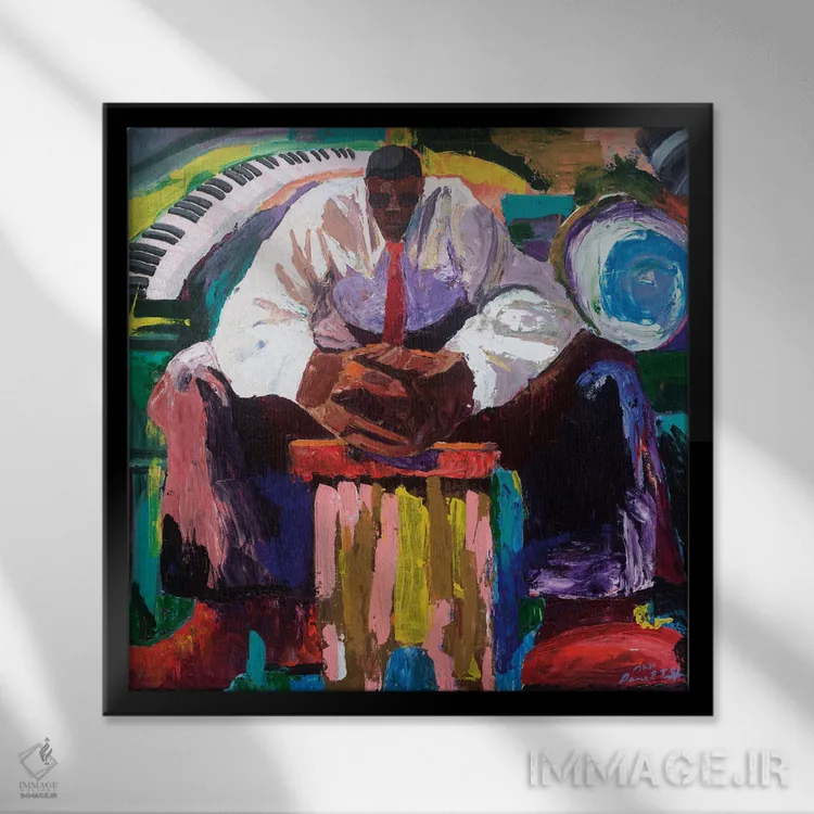 تابلو پیش از اجرا اثر باور تیلمان - نمای قابدار مشکی