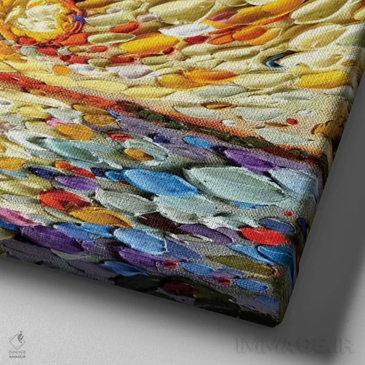 تابلو آسمان پطرس اثر دنا تولفسون - نمای نزدیک بافت بوم