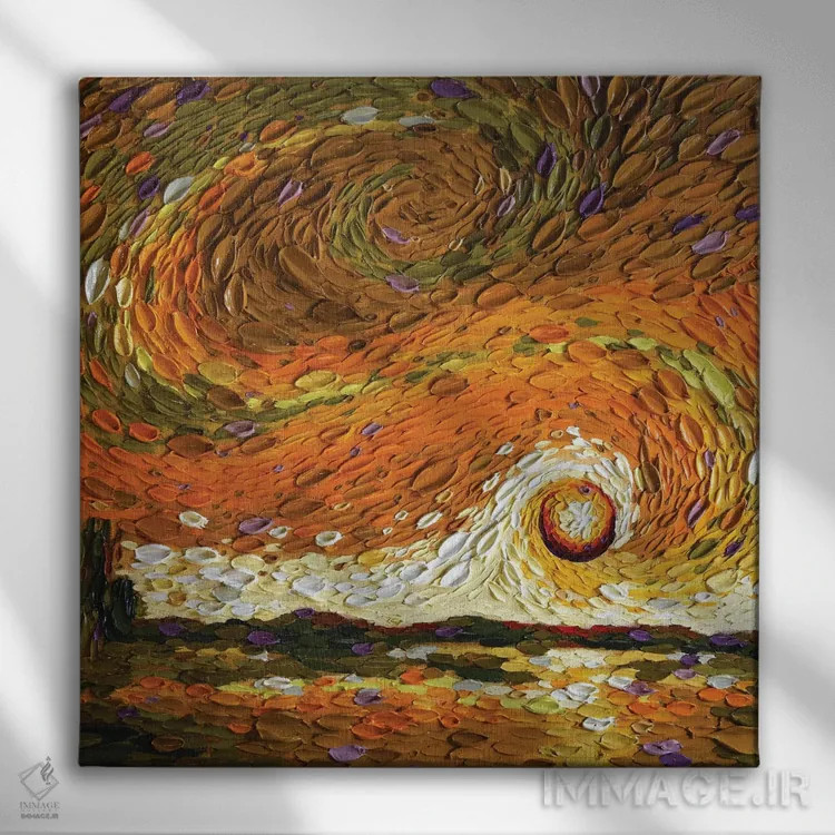 تابلو آسمان ربکا دو اثر دنا تولفسون - نمای روبهرو روی دیوار