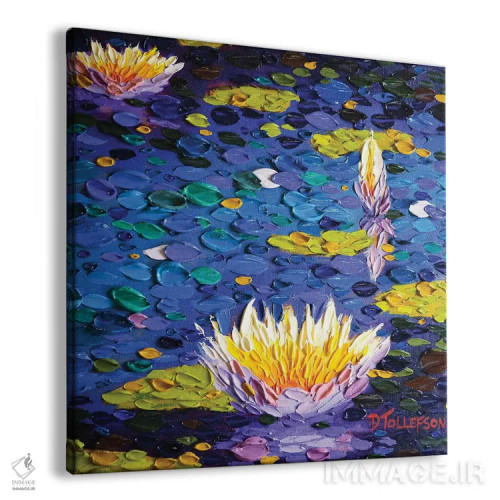 تابلو سمفونی در آبی اثر دنا تولفسون - نمای پرسپکتیو محصول