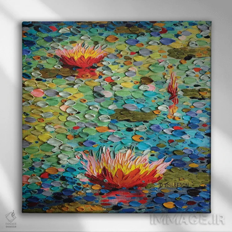 تابلو شکوه تابستان اثر دنا تولفسون - نمای روبهرو روی دیوار