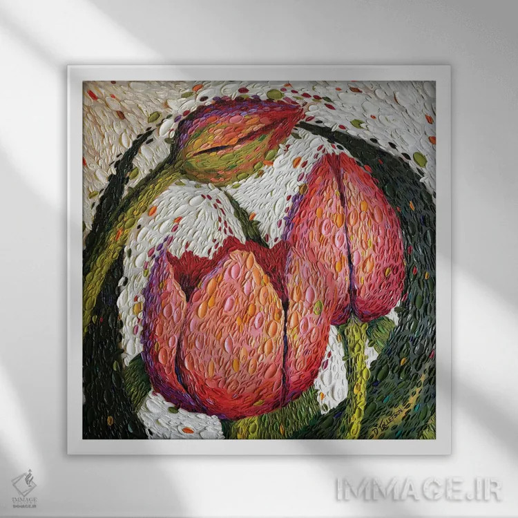 تابلو باغ آرام اثر دنا تولفسون - نمای قابدار سفید