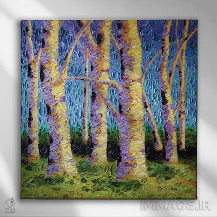 تابلو باغ شاعرانه اثر دنا تولفسون - نمای روبهرو روی دیوار