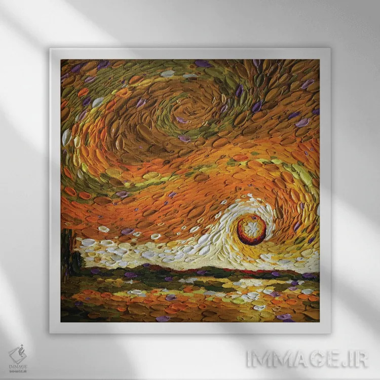 تابلو آسمان ربکا دو اثر دنا تولفسون - نمای قابدار سفید