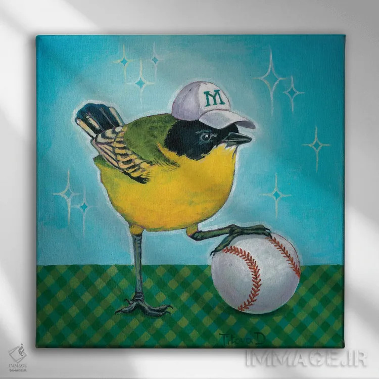 تابلو رویای آقای دم زرد اثر دیانا تیتووا - نمای روبهرو روی دیوار