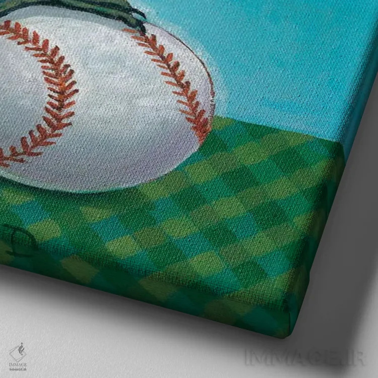 تابلو رویای آقای دم زرد اثر دیانا تیتووا - نمای نزدیک بافت بوم