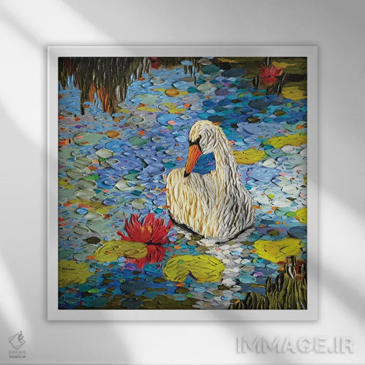 تابلو بیداری بهار اثر دنا تولفسون - نمای قابدار سفید