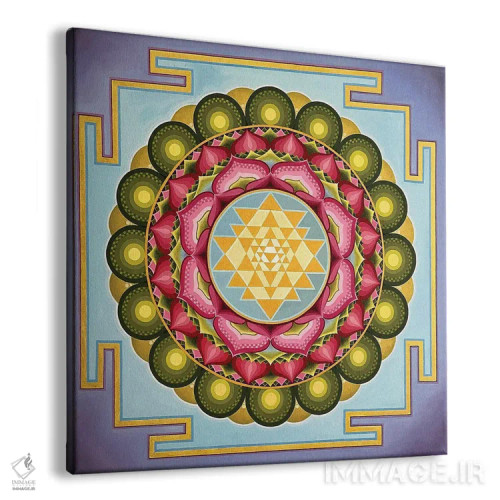 تابلو شری یانترا: گل لوتوس روی دریاچه اثر دیانا تیتووا - نمای پرسپکتیو محصول