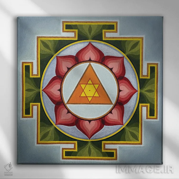 تابلو یانترا گنشا اثر دیانا تیتووا - نمای روبهرو روی دیوار