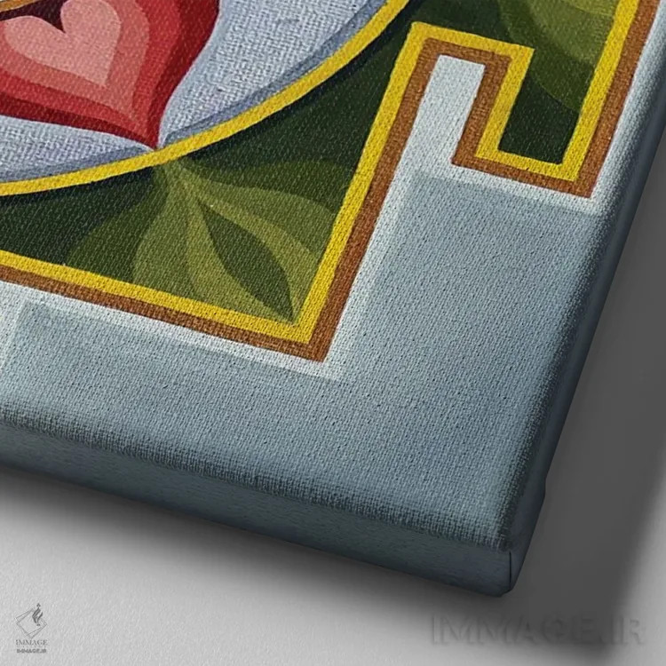 تابلو یانترا گنشا اثر دیانا تیتووا - نمای نزدیک بافت بوم