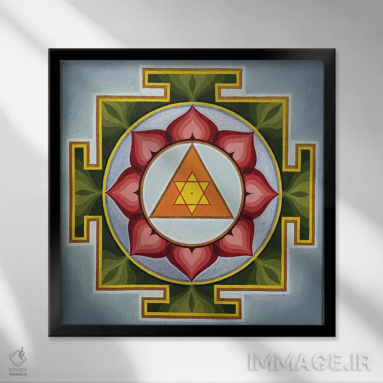 تابلو یانترا گنشا اثر دیانا تیتووا - نمای قابدار مشکی