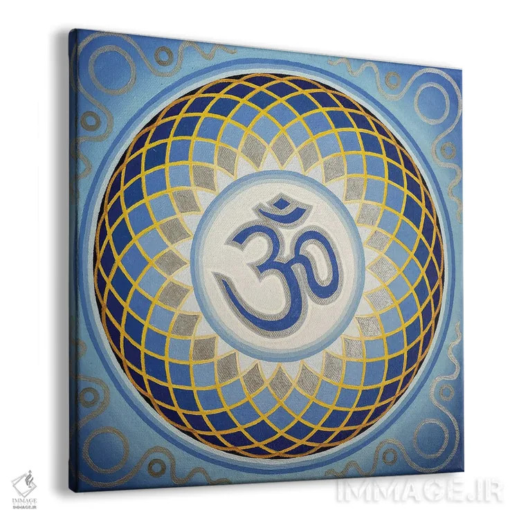 تابلو اُم (نماد هندوئیسم) اثر دیانا تیتووا - نمای پرسپکتیو محصول