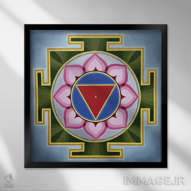 تابلو تارا یانترا یک اثر دیانا تیتووا - نمای قابدار مشکی