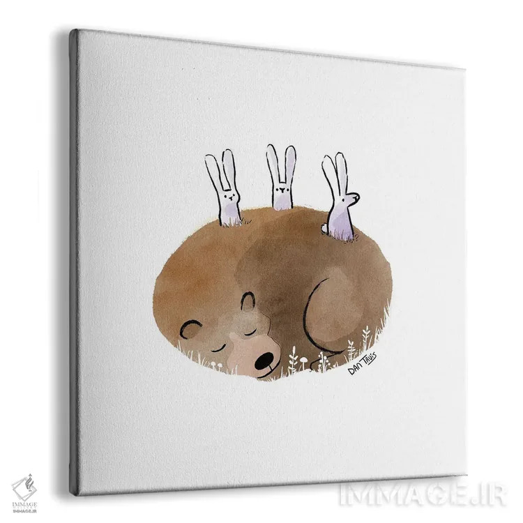 تابلو خرگوش نگهبان اثر دن تاویس - نمای پرسپکتیو محصول