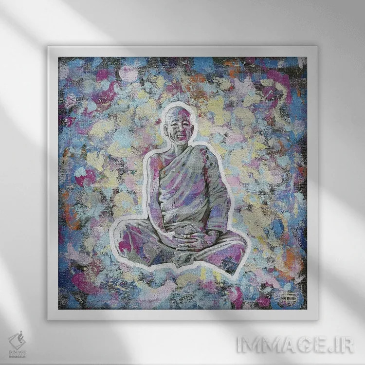 تابلو خارج شدن ذهن از دغدغهها اثر دیانا تیتووا - نمای قابدار سفید