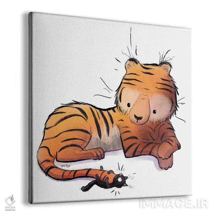 تابلو دوستان گربهای اثر دن تاویس - نمای پرسپکتیو محصول