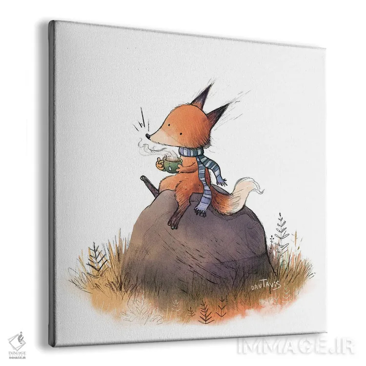 تابلو روباه در پاییز اثر دن تاویس - نمای پرسپکتیو محصول